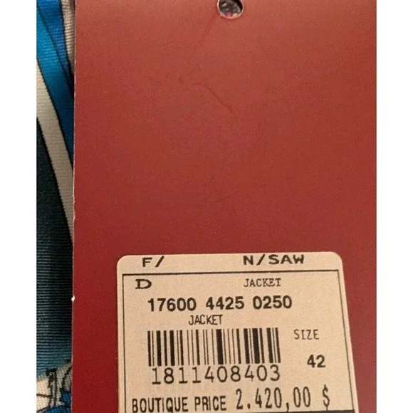 ETRO $2420 Colorful Multi-Print Silk Blazer Luxury Italian 42/6 Rare Artsy NWT - Picture 12 of 16